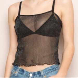 RARE brandy melville audrey glitter tank